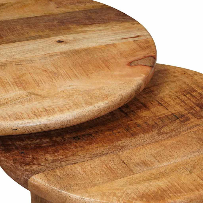 Mese în cuiburi 2 pcs Maro Lemn de mango solid - WALTI WALTI