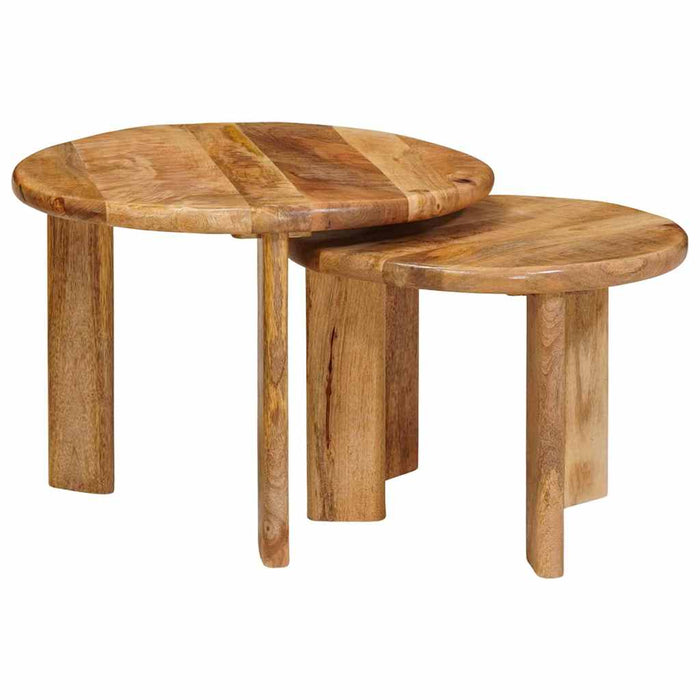 Mese în cuiburi 2 pcs Maro Lemn de mango solid - WALTI WALTI