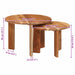 Mese în cuiburi 2 pcs Maro Lemn Solid de Acacia - WALTI WALTI