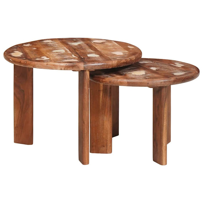 Mese în cuiburi 2 pcs Multicolour Lemn recuperat solid - WALTI WALTI