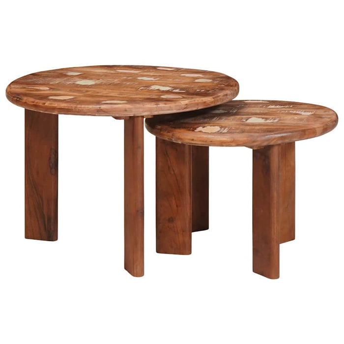 Mese în cuiburi 2 pcs Multicolour Lemn recuperat solid - WALTI WALTI