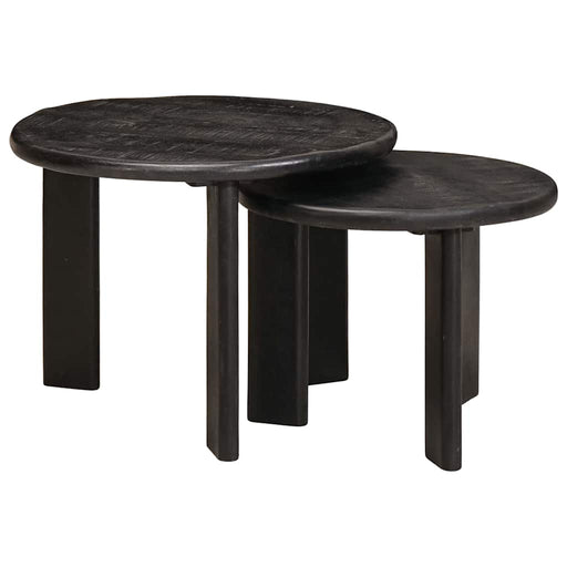 Mese în cuiburi 2 pcs Alb Lemn de mango solid - WALTI WALTI