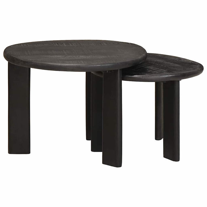 Mese în cuiburi 2 pcs Alb Lemn de mango solid - WALTI WALTI