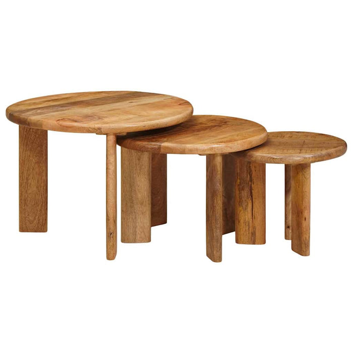 Mese în cuiburi 3 pcs Maro Lemn de mango solid - WALTI WALTI