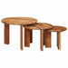 Mese în cuiburi 3 pcs Maro Lemn Solid de Acacia - WALTI WALTI