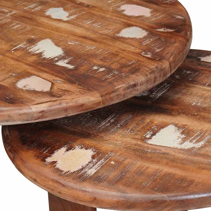 Mese în cuiburi 3 pcs Multicolour Lemn recuperat solid - WALTI WALTI