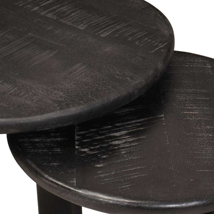 Mese în cuiburi 3 pcs Alb Lemn de mango solid - WALTI WALTI