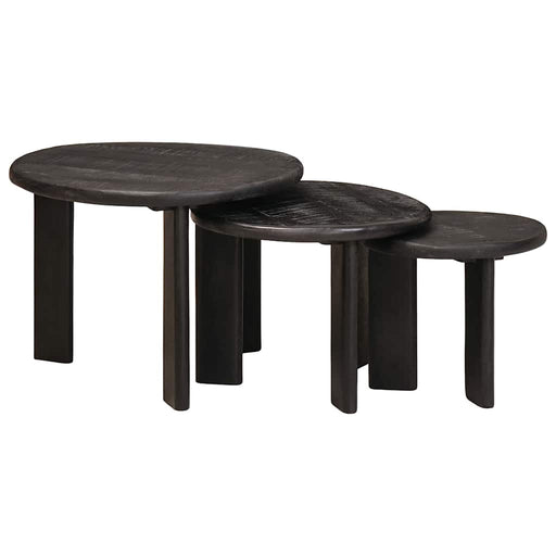 Mese în cuiburi 3 pcs Alb Lemn de mango solid - WALTI WALTI
