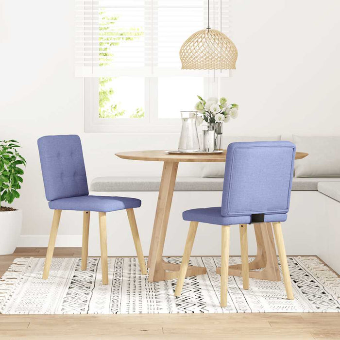 Scaune de sufragerie 2 buc țesătură Jeans Blue - WALTI WALTI