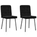 Scaune de bucătărie, 2 buc., negru, catifea - WALTI WALTI