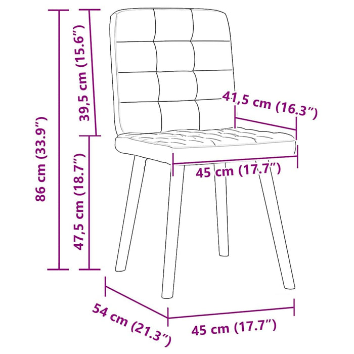 Scaune de masă, 2 buc., maro închis, material textil WALTI