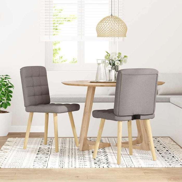 Scaune de bucătărie, 2 buc., gri taupe, material textil - WALTI WALTI