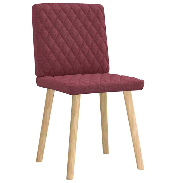 Scaune de bucătărie, 2 buc., roșu vin, material textil WALTI