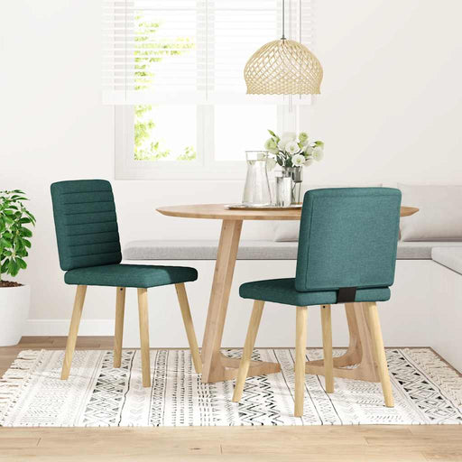 Scaune de bucătărie, 2 buc., verde închis, material textil - WALTI WALTI