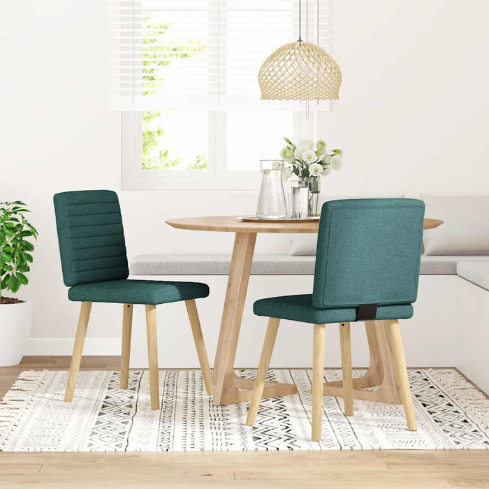 Scaune de bucătărie, 2 buc., verde închis, material textil - WALTI WALTI