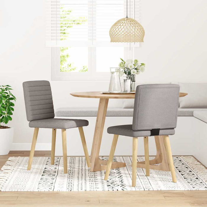 Scaune de bucătărie, 2 buc., gri taupe, material textil WALTI