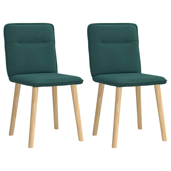 Scaune de bucătărie, 2 buc., verde închis, material textil WALTI