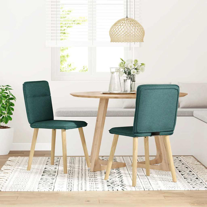 Scaune de bucătărie, 2 buc., verde închis, material textil WALTI