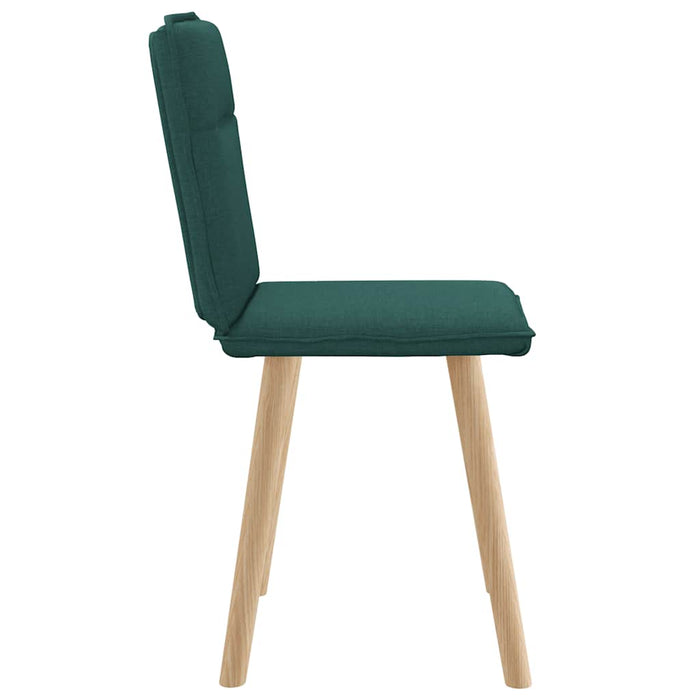Scaune de bucătărie, 2 buc., verde închis, material textil WALTI