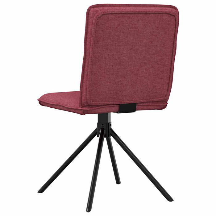 Scaune de bucătărie, 2 buc., roșu vin, material textil WALTI