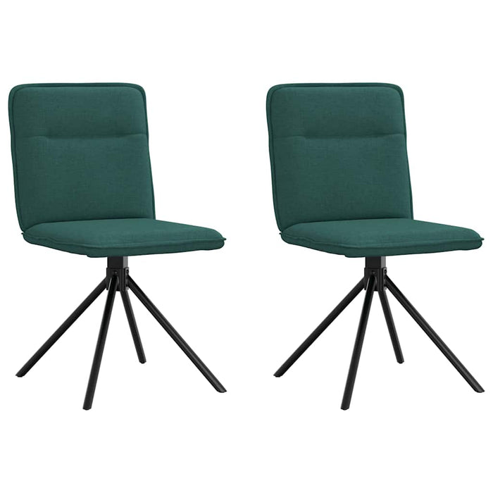 Scaune de bucătărie, 2 buc., verde închis, material textil - WALTI WALTI