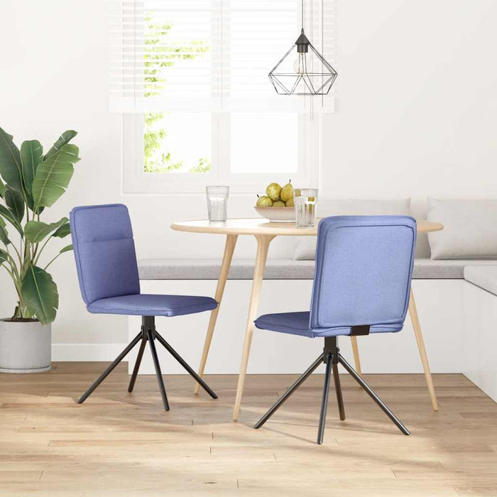 Scaune de sufragerie 2 buc țesătură Jeans Blue WALTI