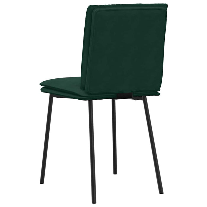 Scaune de sufragerie, 2 buc., verde închis, catifea WALTI