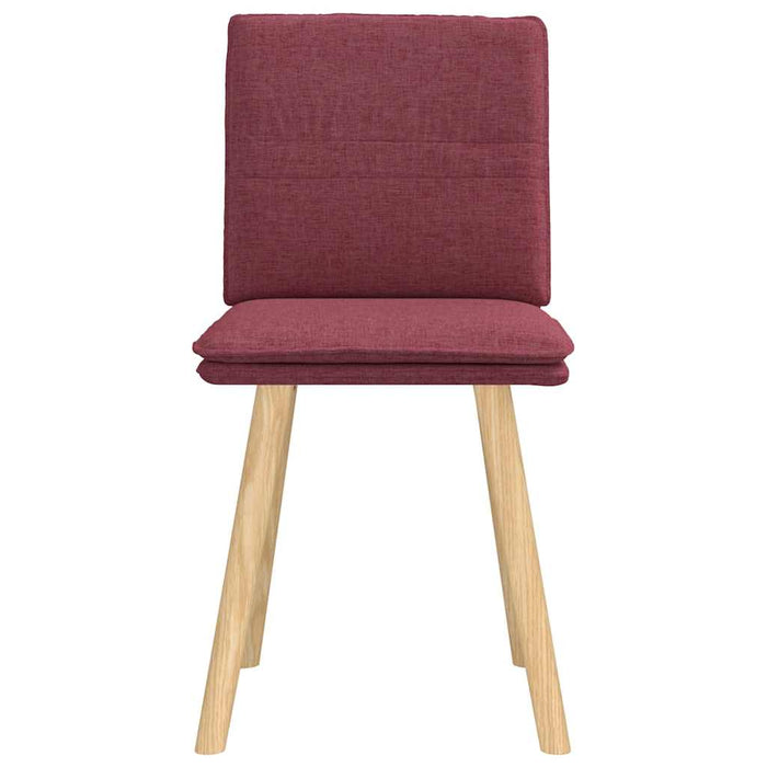 Scaune de bucătărie, 2 buc., roșu vin, material textil WALTI