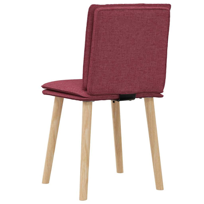 Scaune de bucătărie, 2 buc., roșu vin, material textil WALTI