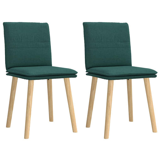 Scaune de bucătărie, 2 buc., verde închis, material textil - WALTI WALTI