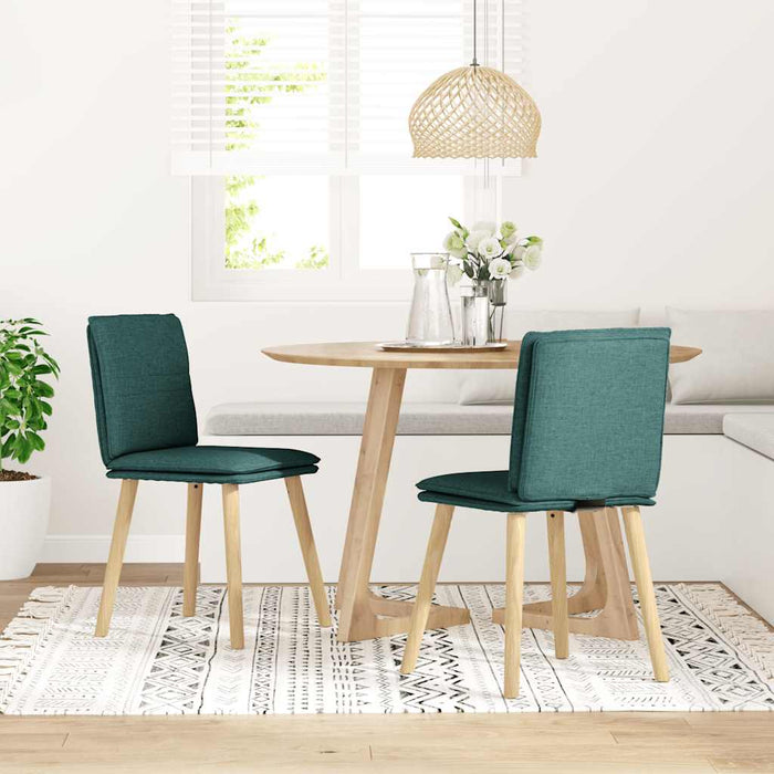 Scaune de bucătărie, 2 buc., verde închis, material textil - WALTI WALTI