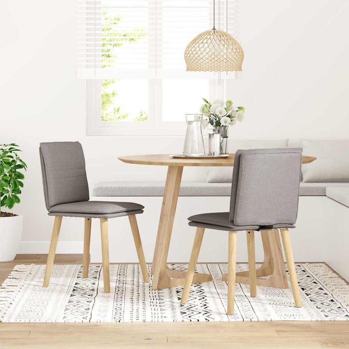 Scaune de bucătărie, 2 buc., gri taupe, material textil WALTI