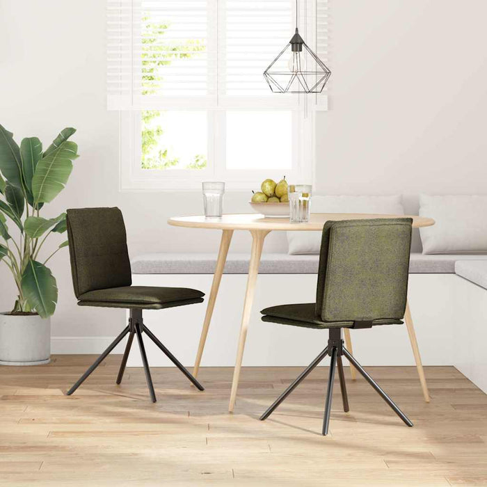 Scaun de sufragerie din piele sintetică verde armată - WALTI WALTI