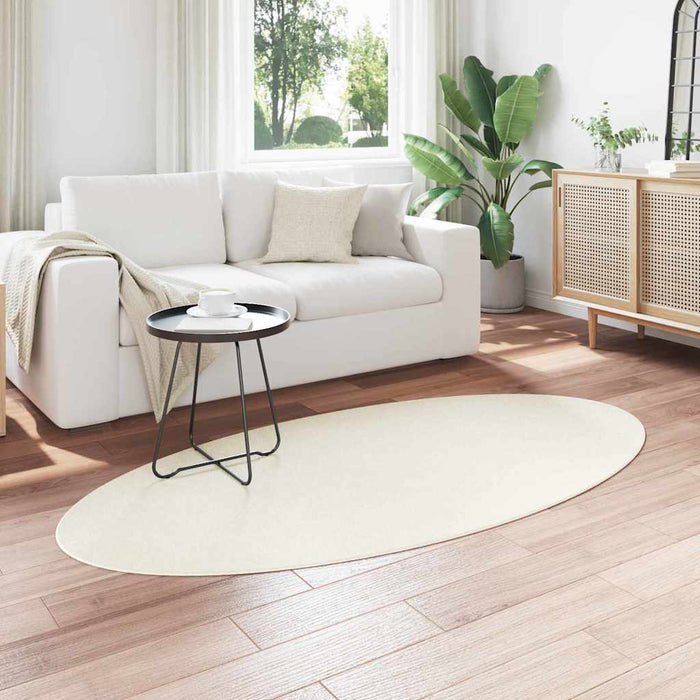 Covoare de zonă Oval HUARTE Crem 100 x 200 cm 100% Polyester - WALTI WALTI
