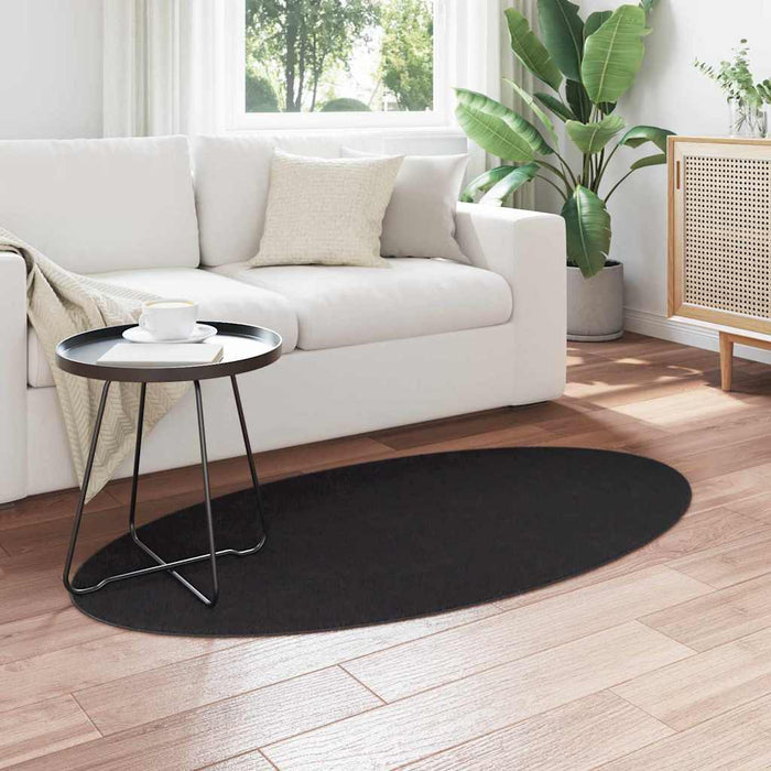 Covoare de zonă Oval HUARTE Negru 150 x 80 cm 100% Polyester - WALTI WALTI