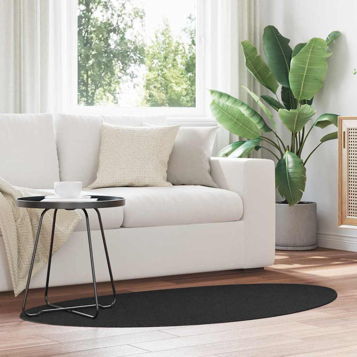 Covor HUARTE Negru 80 x 150 cm Poliester WALTI