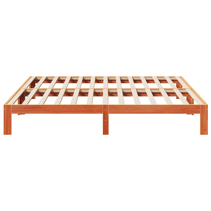 Cadru pat fără saltea, maro ceruit, 160x200 cm, lemn masiv pin - WALTI WALTI