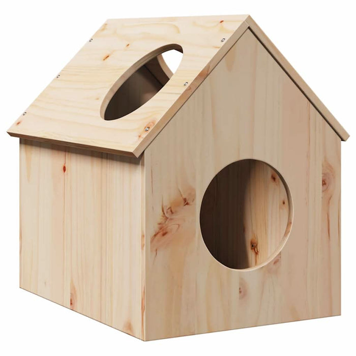 Casă pentru pisici 41x50x50 cm din lemn masiv de pin - WALTI WALTI