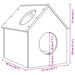 Casă pentru pisici 41x50x50 cm din lemn masiv de pin - WALTI WALTI
