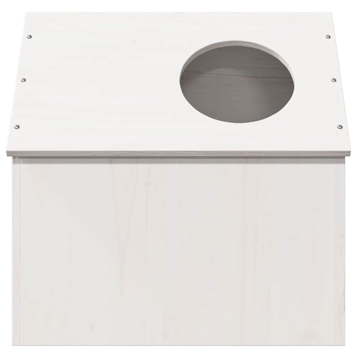 Casă pentru pisici albă 41x50x50 cm lemn masiv de pin - WALTI WALTI