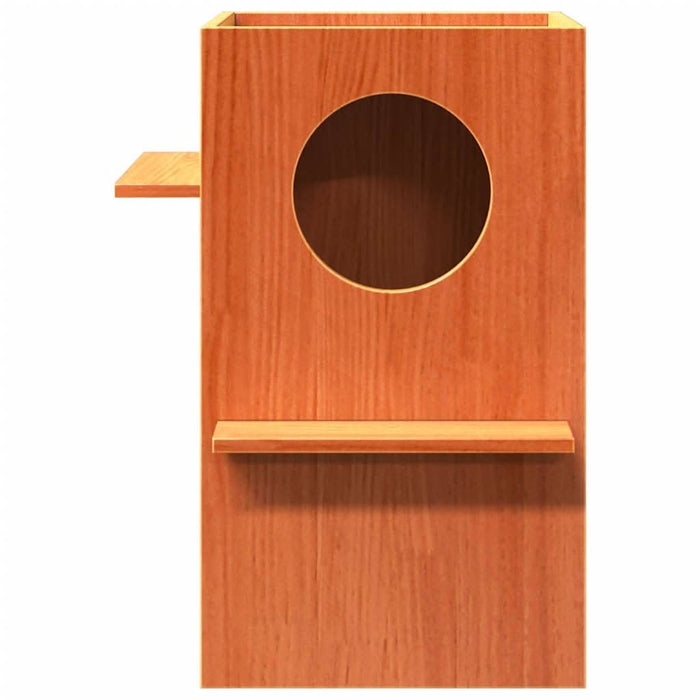 Ceară pentru Casă pisici maro 43x43x60 cm Lemn masiv de pin - WALTI WALTI