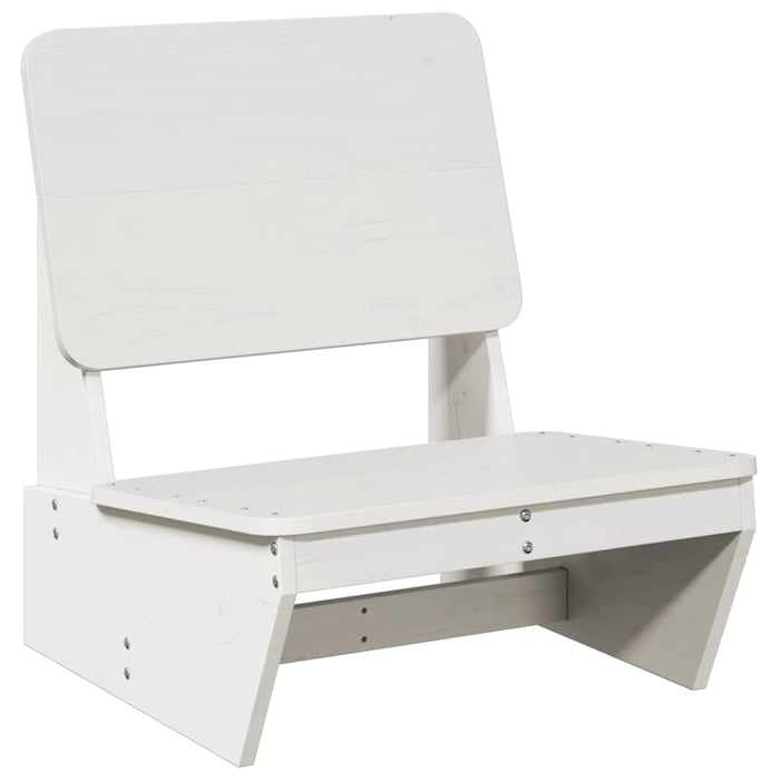 Scaune de grădină 2 buc alb 60x64x70,5 cm lemn masiv de pin - WALTI WALTI