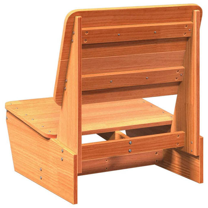 Scaune grădină 2 buc maro ceară 60x64x70,5 cm lemn masiv de pin - WALTI WALTI