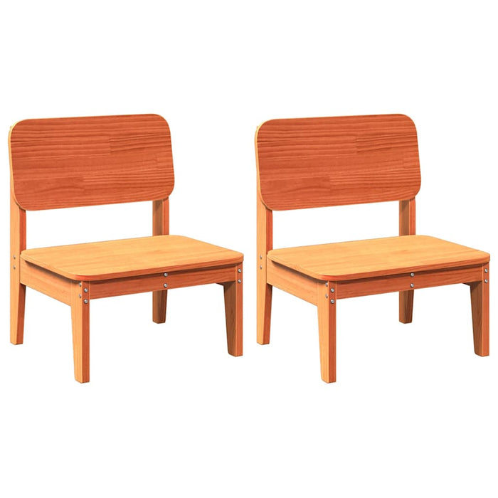 Scaune grădină 2 buc maro ceară 60x52,5x72 cm lemn masiv de pin - WALTI WALTI