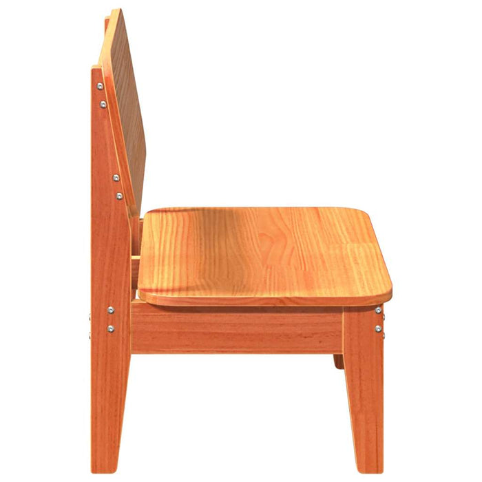 Scaune grădină 2 buc maro ceară 60x52,5x72 cm lemn masiv de pin - WALTI WALTI
