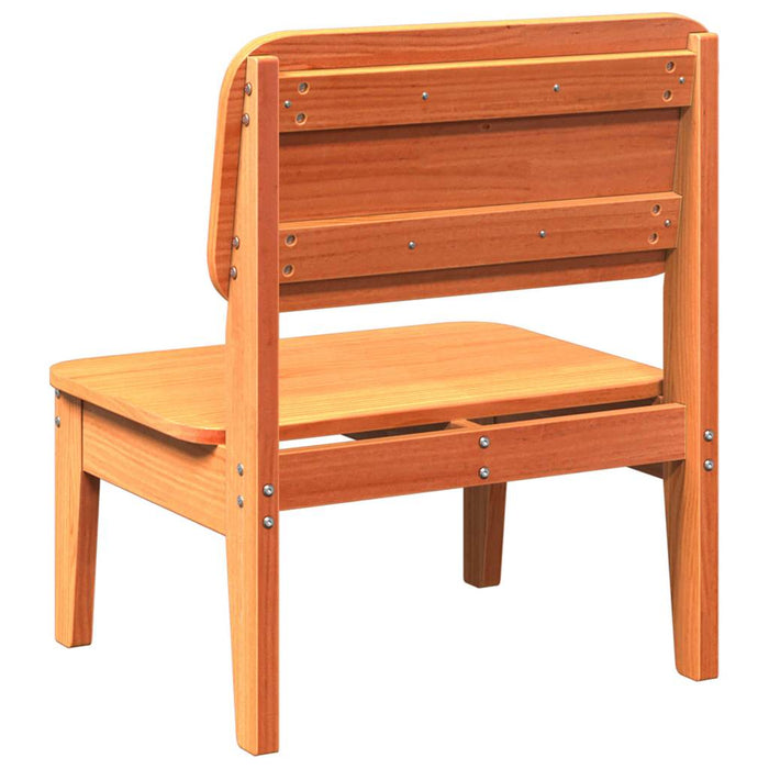 Scaune grădină 2 buc maro ceară 60x52,5x72 cm lemn masiv de pin - WALTI WALTI
