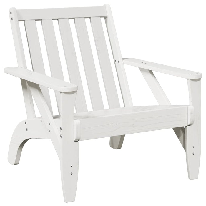 Scaun Adirondack de grădină alb 75x77x77 cm lemn masiv de pin - WALTI WALTI