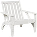 Scaun Adirondack de grădină alb 75x77x77 cm lemn masiv de pin - WALTI WALTI