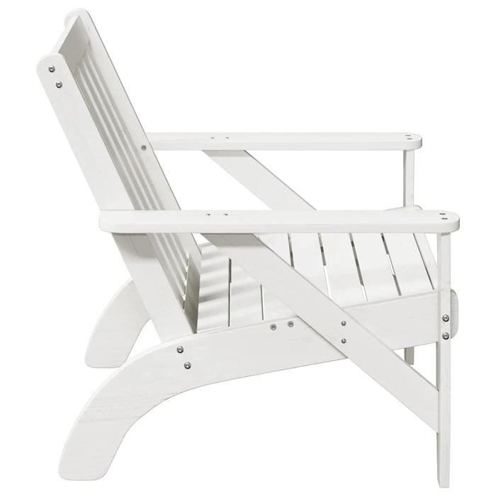 Scaun Adirondack de grădină alb 75x77x77 cm lemn masiv de pin - WALTI WALTI