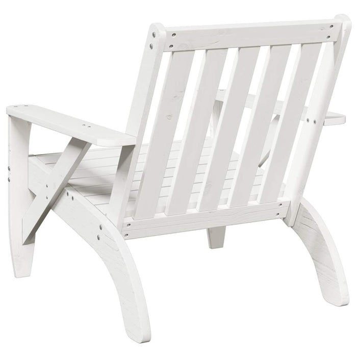 Scaun Adirondack de grădină alb 75x77x77 cm lemn masiv de pin - WALTI WALTI
